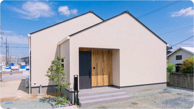 まちなかモデルハウス 合志市合生 27坪 3LDKの平屋建て 外観